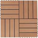 Terrastegels 30x30 cm 1 m² HKC teakkleur 11 st