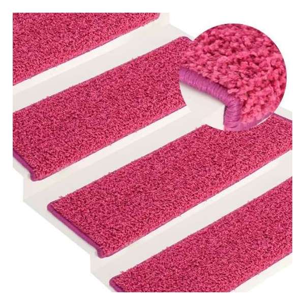 vidaXL Trapmatten 15 st 65x25 cm roze vidaXL Trapmatten 15 st 65x25 cm roze