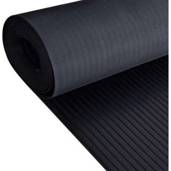 Vloermat anti-slip 3 mm 1,5x4 m rubber brede ribbel