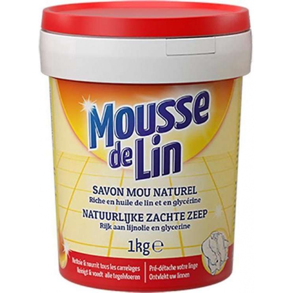 Mousse de Lin Natuurlijke Zachte Zeep - Met Lijnolie en Glycerine - 3 x 1 kg Mousse de Lin Natuurlijke Zachte Zeep - Met Lijnolie en Glycerine - 3 x 1 kg