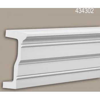 Architraaf Profhome 434302 Gevel profiel Lijstwerk Exterieur lijstwerk neo-classicisme stijl wit 2 m