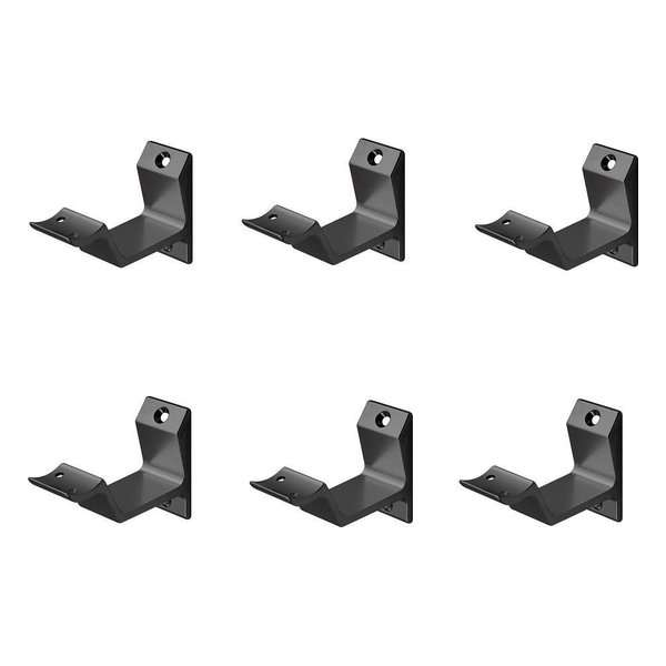 Leuninghouder zwart - Opschroef - Hol zadel Hermeta - 3542-18 - 6 stuks Leuninghouder zwart - Opschroef - Hol zadel Hermeta - 3542-18 - 6 stuks