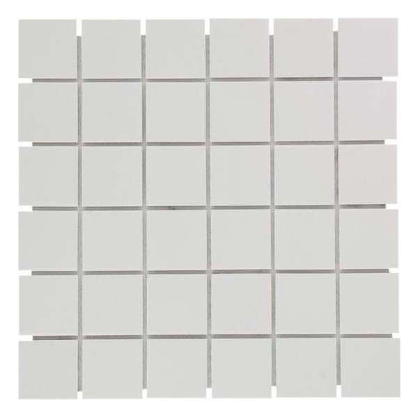 The Mosaic Factory London mozaïektegel 4.8x4.8x0.6cm voor vloer voor binnen en buiten vierkant Keramiek Super Wit