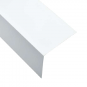 vidaXL Hoekplaten 5 st L-vormig 90° 170 cm 100x100 mm aluminium wit