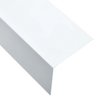 vidaXL Hoekplaten 5 st L-vormig 90° 170 cm 100x100 mm aluminium wit