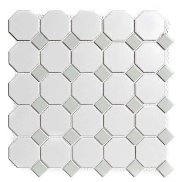 0,87m² -Mozaiek Paris Octagon Wit en Grijs 0,87m² -Mozaiek Paris Octagon Wit en Grijs