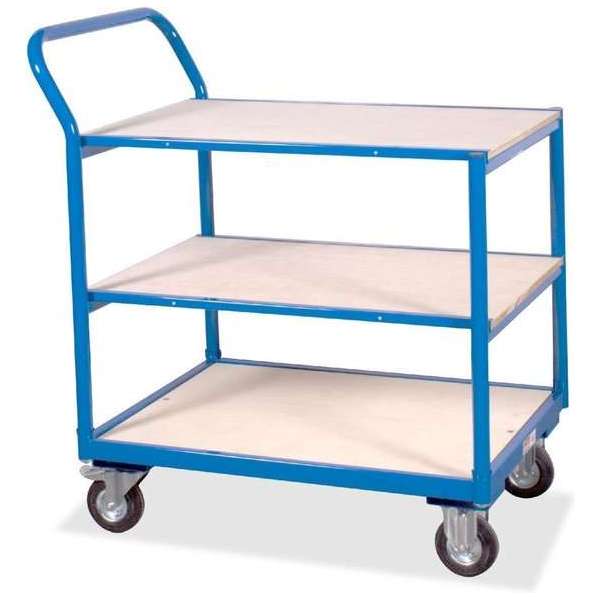 Plateauwagen 3 legborden 250kg Plateauwagen 3 legborden 250kg