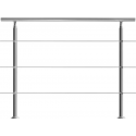 Monzana Trapleuning - Roestvrij staal - 150 cm - 3 Stutten