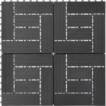 Terrastegels 30x30 cm 1 m² HKC zwart 11 st