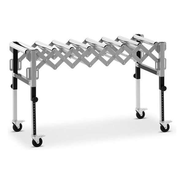 MSW Rollenbaan - 130 kg - 147 cm - 9 rollen - in hoogte verstelbaar - opvouwbaar MSW Rollenbaan - 130 kg - 147 cm - 9 rollen - in hoogte verstelbaar - opvouwbaar