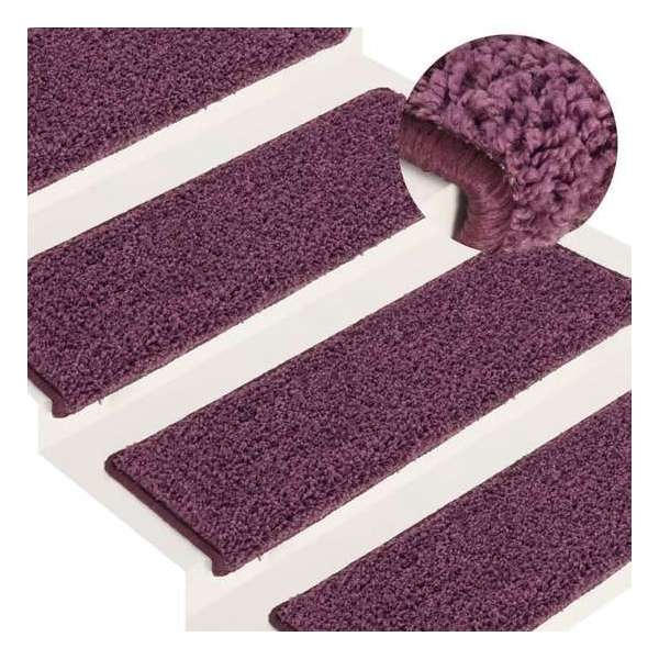 vidaXL Trapmatten 15 st 65x25 cm donkerpaars vidaXL Trapmatten 15 st 65x25 cm donkerpaars