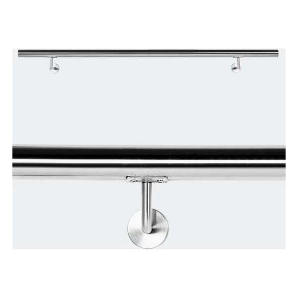 Trapleuning - RVS - Trapleuning RVS - Geborsteld - Incl. 2 houders - 160 cm