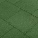 vidaXL Valtegels 12 st 50x50x3 cm rubber groen