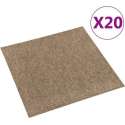 vidaXL Tapijttegels 20 st 5 m² beige