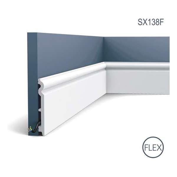 Plinte Orac Decor SX138F AXXENT Sierlijst Lijstwerk modern design wit 2m Plinte Orac Decor SX138F AXXENT Sierlijst Lijstwerk modern design wit 2m