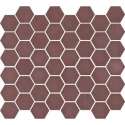 1m² -Mozaiek Valencia Hexagon Bordeaux 4,3x4,9