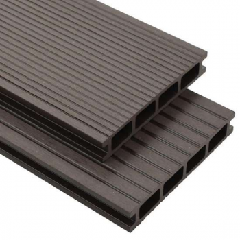 Terrasplanken HKC met accessoires 36 m² 2,2 m donkerbruin