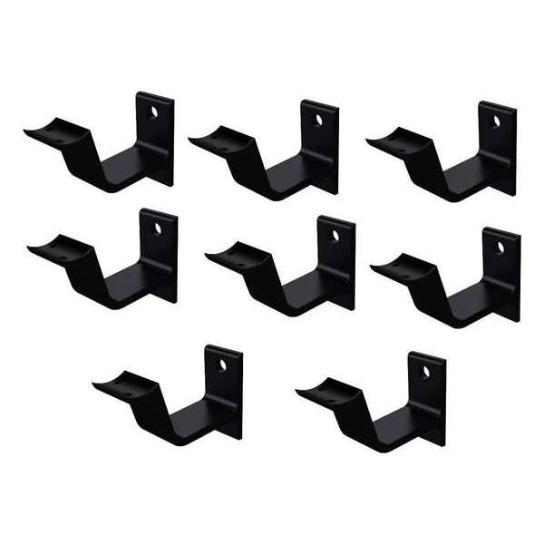 Leuninghouder zwart - Keilboutbevestiging - Hol zadel Hermeta - 8 stuks Leuninghouder zwart - Keilboutbevestiging - Hol zadel Hermeta - 8 stuks