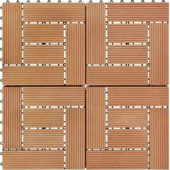 Terrastegels 30x30 cm 1 m² HKC teakkleur 11 st