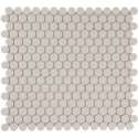 The Mosaic Factory London mozaïektegel 1.9x0.5x0.5cm voor vloer voor binnen en buiten Rond Keramiek Wit