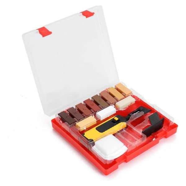 Maenor® Laminaat Reparatieset - Repairkit - Vloer - Hout - Wassmelter - 11 kleuren - Inclusief draagtas Maenor® Laminaat Reparatieset - Repairkit - Vloer - Hout - Wassmelter - 11 kleuren - Inclusief draagtas