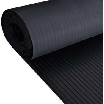 Rubberen anti-slip vloermat 2x1m breed geribbeld