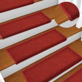 vidaXL Trapmatten 15 st 65x25 cm rood  VDXL_134572
