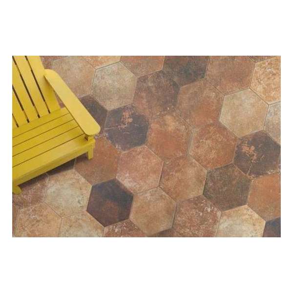 Hexagon tegel | Pompei | 20 x 24 cm | Marron Hexagon tegel | Pompei | 20 x 24 cm | Marron