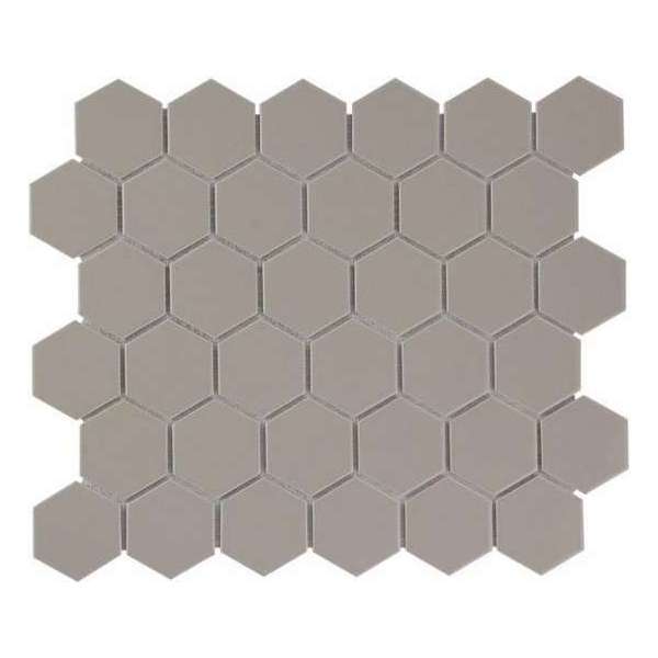 The Mosaic Factory Barcelona mozaïektegel 5.1x5.9x0.6cm wandtegel voor binnen en buiten Zeshoek Keramiek Taupe The Mosaic Factory Barcelona mozaïektegel 5.1x5.9x0.6cm wandtegel voor binnen en buiten Zeshoek Keramiek Taupe
