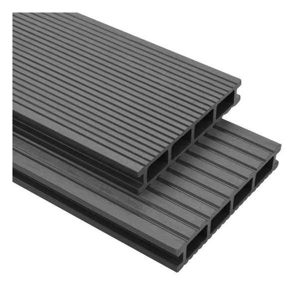 Terrasplanken HKC met accessoires 36 m² 2,2 m grijs Terrasplanken HKC met accessoires 36 m² 2,2 m grijs