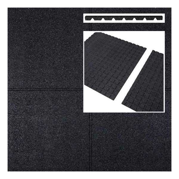 Intergard - Rubberen tegels zwart 1000x1000x25mm prijs per m2 Intergard - Rubberen tegels zwart 1000x1000x25mm prijs per m2