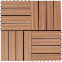 Terrastegels 30x30 cm 1 m² HKC teakkleur 11 st