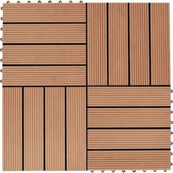 Terrastegels 30x30 cm 1 m² HKC teakkleur 11 st