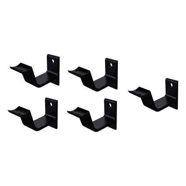 Leuninghouder zwart - Keilboutbevestiging - Hol zadel Hermeta - 5 stuks Leuninghouder zwart - Keilboutbevestiging - Hol zadel Hermeta - 5 stuks
