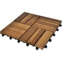 Terrastegels - Acaciahout en kunststof - 30 x 30 cm - 10 stuks