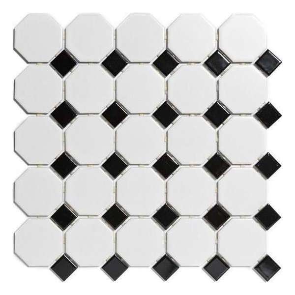 0,87m² -Mozaiek Paris Octagon Wit en Zwart 0,87m² -Mozaiek Paris Octagon Wit en Zwart