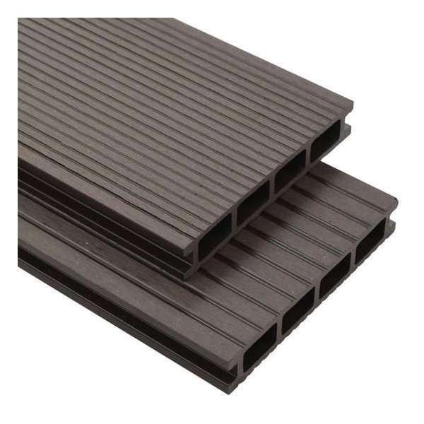 Terrasplanken HKC met accessoires 25 m² 4 m donkerbruin Terrasplanken HKC met accessoires 25 m² 4 m donkerbruin