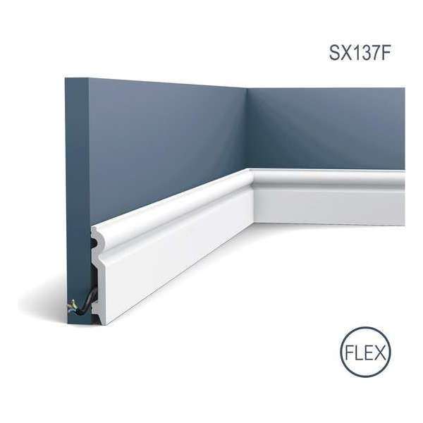 Plinte Orac Decor SX137F AXXENT Sierlijst Lijstwerk modern design wit 2m Plinte Orac Decor SX137F AXXENT Sierlijst Lijstwerk modern design wit 2m