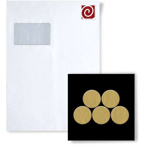 Mozaïek STAAL S-Dollar-Ti-GB Collectie Dollar titaan Gold geborsteld Mozaïek STAAL S-Dollar-Ti-GB Collectie Dollar titaan Gold geborsteld