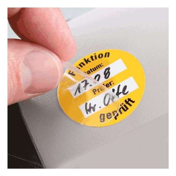 Beschermingslaminaat voor keuringsstickers Ø 45 mm Beschermingslaminaat voor keuringsstickers Ø 45 mm