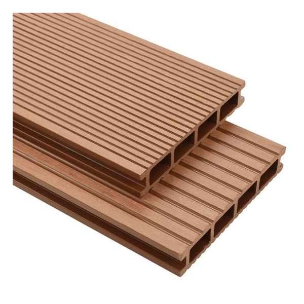 Terrasplanken HKC met accessoires 30 m² 2,2 m bruin Terrasplanken HKC met accessoires 30 m² 2,2 m bruin