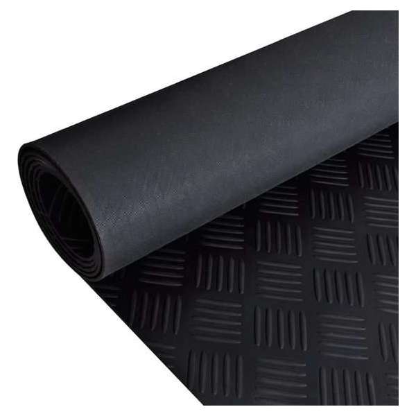 vidaXL Vloermat anti-slip 3 mm 1,5x2 m rubber ruit vidaXL Vloermat anti-slip 3 mm 1,5x2 m rubber ruit