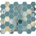 1m² -Mozaiek Valencia Hexagon Turquoise 4,3x4,9