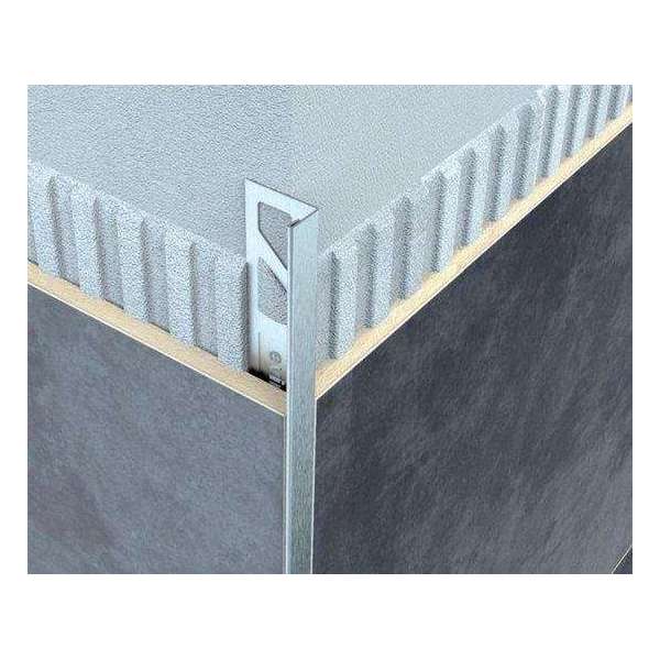 PRO++ RVS L Profiel 10 stuks 8mm x 3000mm RVS geborsteld mat tegel hoekprofiel PRO++ RVS L Profiel 10 stuks 8mm x 3000mm RVS geborsteld mat tegel hoekprofiel