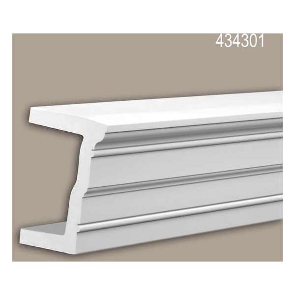 Architraaf Profhome 434301 Gevel profiel Lijstwerk Exterieur lijstwerk neo-classicisme stijl wit 2 m Architraaf Profhome 434301 Gevel profiel Lijstwerk Exterieur lijstwerk neo-classicisme stijl wit 2 m