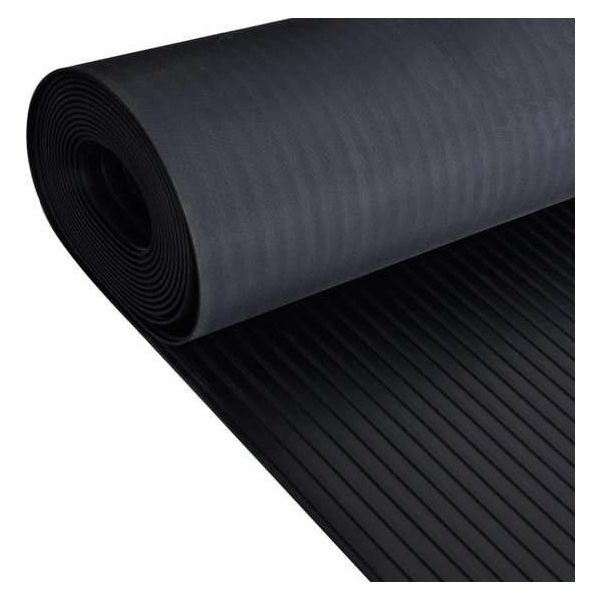 Vloermat anti-slip 3 mm 1,5x2 m rubber brede ribbel Vloermat anti-slip 3 mm 1,5x2 m rubber brede ribbel