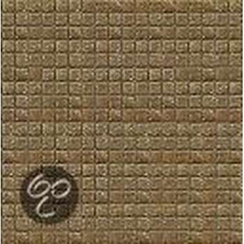 Alfa Mosaico Mozaiek Amor goud travertine 1,5x1,5x0,8 cm -  Goud Prijs per 1 matje.