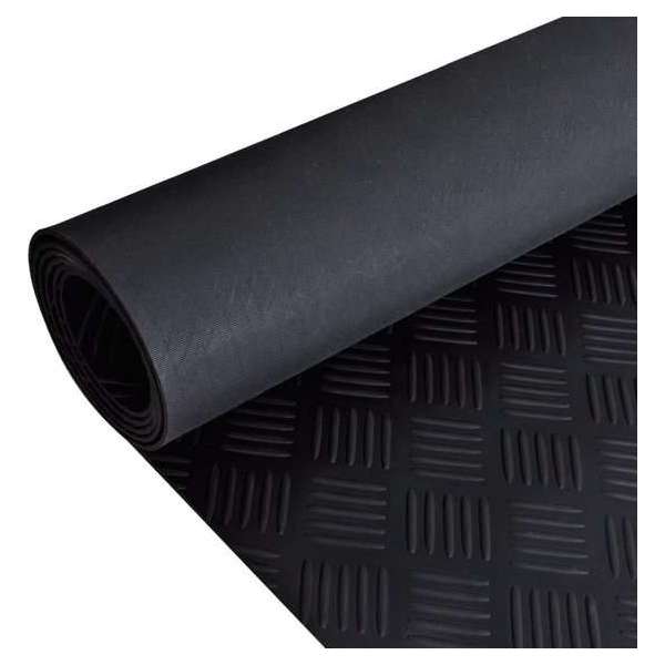 Rubberen anti-slip vloermat 2x1m traanplaat Rubberen anti-slip vloermat 2x1m traanplaat