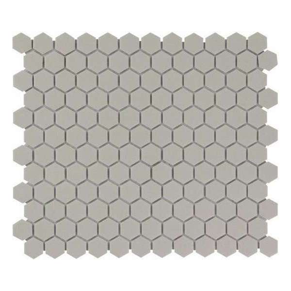 The Mosaic Factory London mozaïektegel 2.3x2.6x0.5cm voor vloer voor binnen en buiten Zeshoek Keramiek Grijs The Mosaic Factory London mozaïektegel 2.3x2.6x0.5cm voor vloer voor binnen en buiten Zeshoek Keramiek Grijs