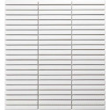 0,87m² - Mozaiek Tegels - Sevilla Kitkat mini's Wit Mat 1,2x9,2cm